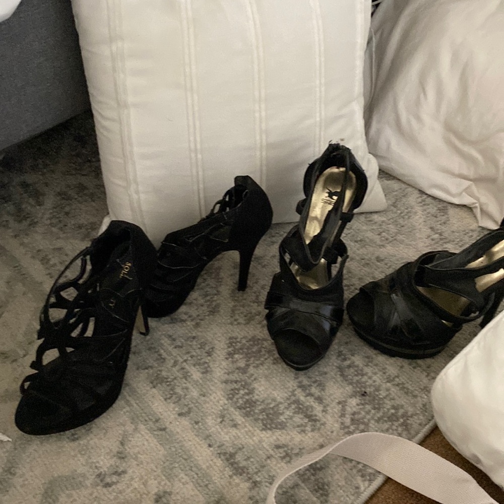 2 pairs of heels